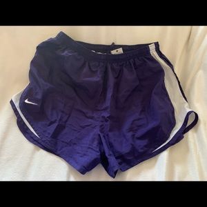 Nike Purple and White Athletic Shorts